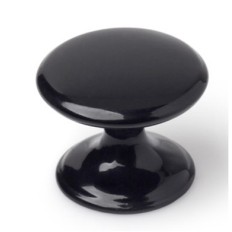 Pomo Mueble 33Mm Zamak Negro Rei