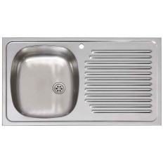 Fregadero Cocina Cuadrado 80X51Cm 1 Seno 1Escurridor Inox Practic