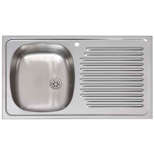 Fregadero Cocina Cuadrado 80X51Cm 1 Seno 1Escurridor Inox Practic