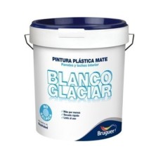 Pintura Plastica Mate 4 Lt Blanco Interior Glaciar Bruguer