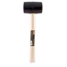 Maza Albañil 500Gr Goma Mango Madera Caras Planas Negro