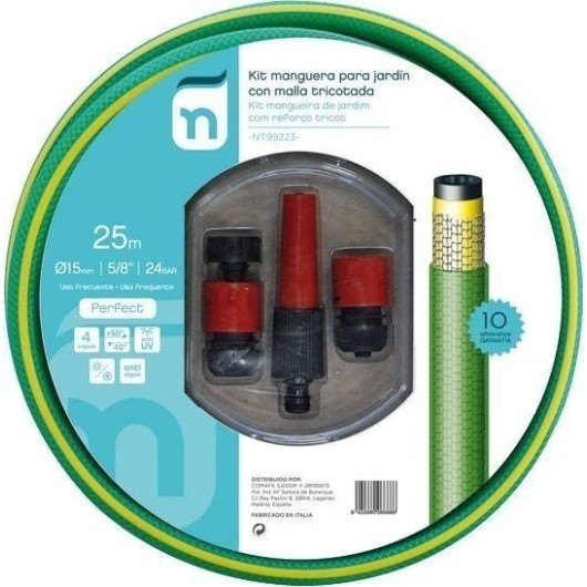 Manguera Riego 25Mt-15 4C  Verde Perfe Tricotada Accesorios 