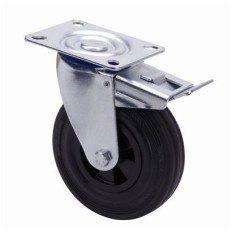 Rueda Giratoria Con Freno 125Mm Tw0265 Pl. 110Kg Goma Ne Alex