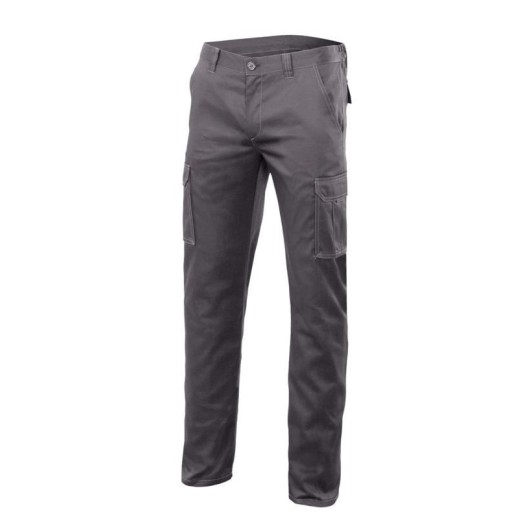 Pantalon Trabajo T36 Elastico Gris Stretch Velilla