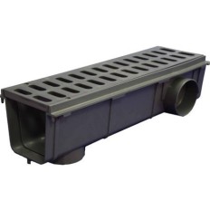 Canaleta Evacuacion Rej 500X130X130Mm 90 Pvc Gris T-130G Hidrot