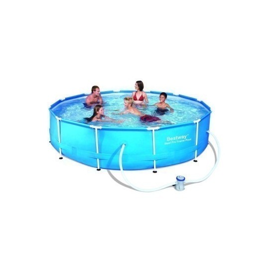 Piscina Pvc Circular 366X76Cm Cartucho 6473Lt Steel Pro Fp 