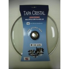 Tapa Bateria Cocina 30Cm Valvula Ventilacion Aro Inox-Cristal Tecnhogar