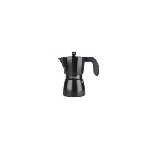 Cafetera Italiana 01Tazas Aluminio Negro Oroley