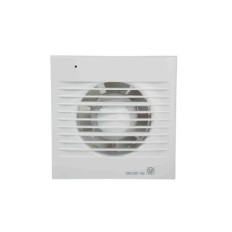 Extractor Baño Axial 95M3/H Extraplano Compuerta Antirretorno Blanco Decor 100-C S P