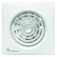 Extractor Baño Axial 95M3/H Silenc Compuerta Antirretorno Blanco Silent 100Cz S P