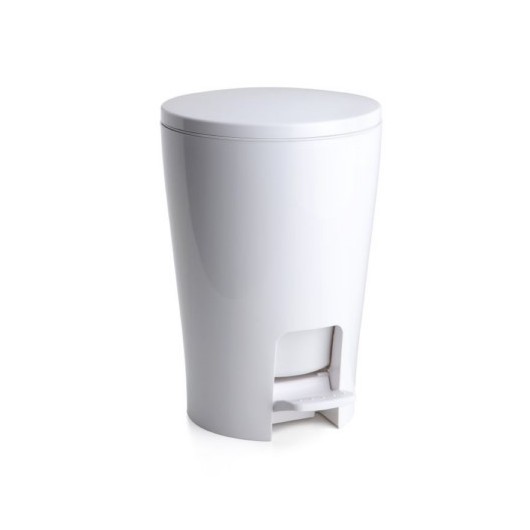 Cubo Baño Con Pedal 5Lt Cubeta Extraible Plastico  Blanco Tatay