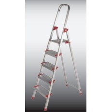 Escalera Domestica Tijera 1,02Mt 5 Peldaños Aluminio  New Plus Ktl