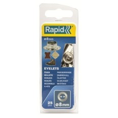 Ojal Fijacion Cuero 8Mm Con Botador Acero Rapid 25 Pz