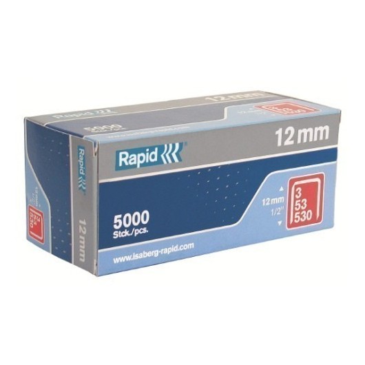 Grapa Grapadora Modelo 53 12Mm Fina Acero Rapid 5.000 Pz