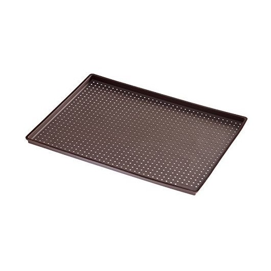 Base Pizza Perforada 400X300Mm Horno Silicona Marron Lekue