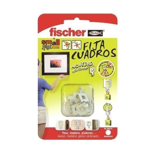 Colgador Cuadros Negro Fischer 8 Pz