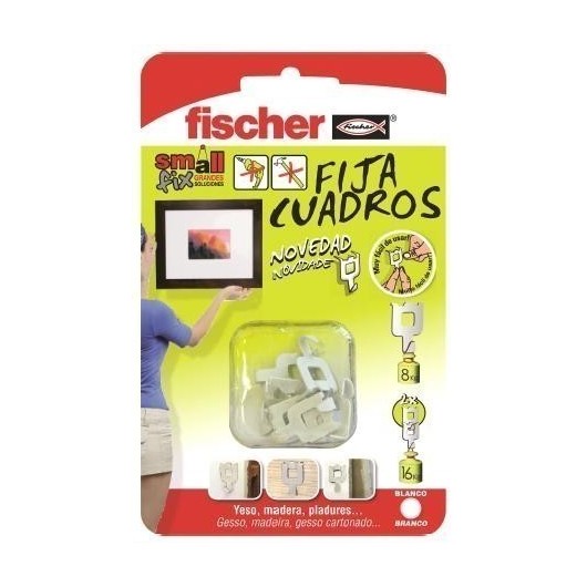 Colgador Cuadros Blanco Fischer 8 Pz