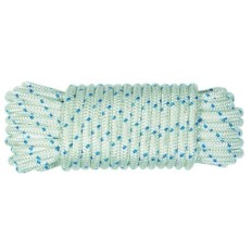 Cuerda Trenzada  06Mm Nylon Blanco/Azul Tipo Driza Hyc 20 Mt