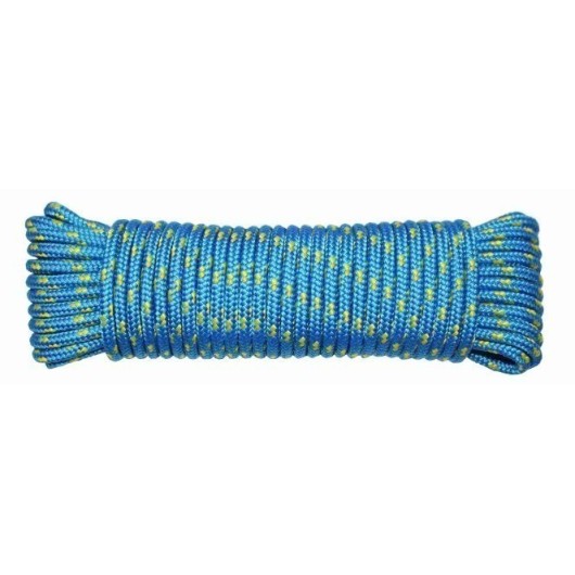 Cuerda Trenzada  05Mm Nylon Azul/Amarillo Tendedero Hyc 10 Mt