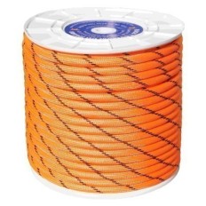 Cuerda Trenzada  08Mm Nylon Naranja/Negro Doble  Escalada Hyc 100 Mt