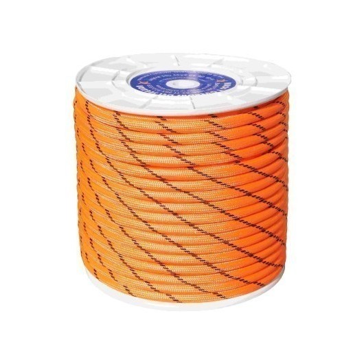 Cuerda Trenzada  08Mm Nylon Naranja/Negro Doble  Escalada Hyc 100 Mt