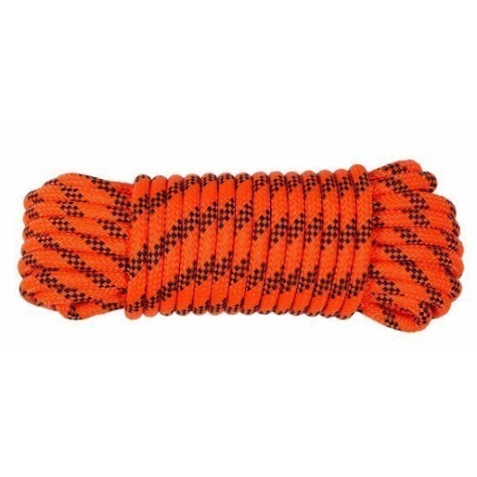 Cuerda Trenzada  06Mm Nylon Naranja/Negro Doble  Escalada Hyc 20 Mt