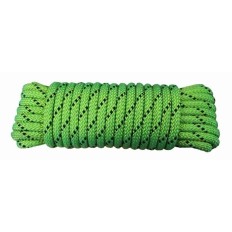 Cuerda Trenzada  06Mm Nylon Verde/Negro Doble  Escalada Hyc 10 Mt