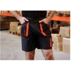 Pantalon Trabajo S Algodon Negro/Naranja Juba