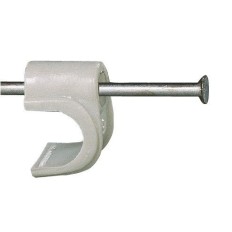 Grapa Electricidad  10 Cable Fischer Plastico  Blanco Gc 98860