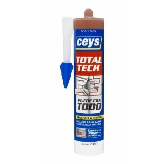 Adhesivo Sellador Polimero 290 Ml Marron  Total Tech Xpress Ceys