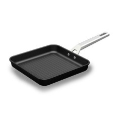 Grill Plancha 23X23Cm Rayas Con Mango Induccion Aluminio/Fundido  Aire Valira