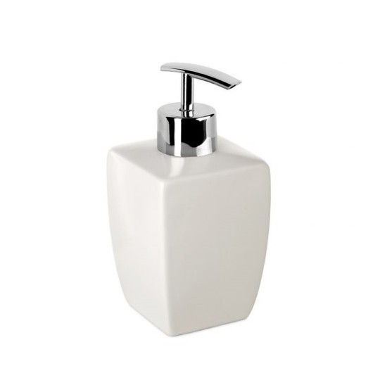 Dosificador Baño Jabon Ceramica  Blanco Thai Tatay