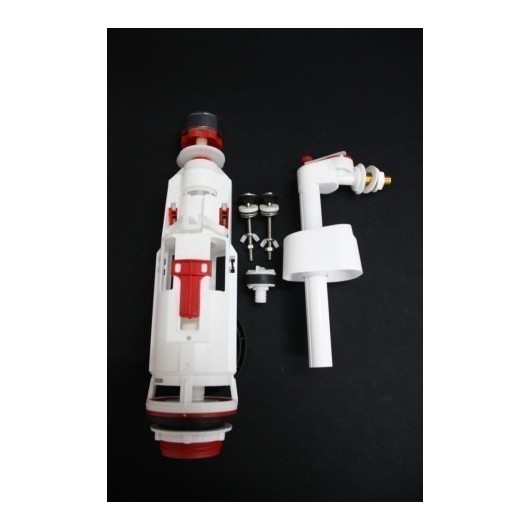 Grifo Y Descarga Cisterna 3/8" Laton Silencioso Plastico Blanco S M