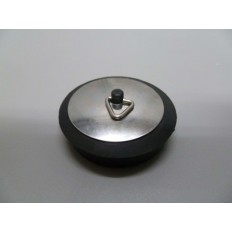 Tapon Baño Con Embellecedor 38Mm Goma/Chapa Negro/Inox S M