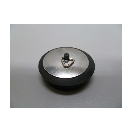 Tapon Baño Con Embellecedor 55Mm Goma/Chapa Negro/Inox S M