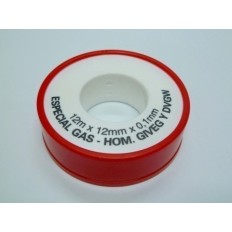 Teflon Fontanero Al.Dens. 12Mmx0,1Mmx12Mt Para Gas Bl S M