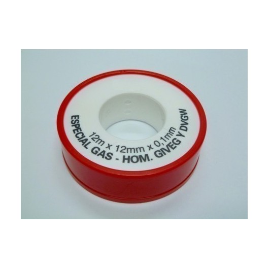 Teflon Fontanero Al.Dens. 12Mmx0,1Mmx12Mt Para Gas Bl S M