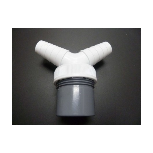 Desague Evacuacion  Lavadora 40Mm Doble Pvc Blanco/Gris S M