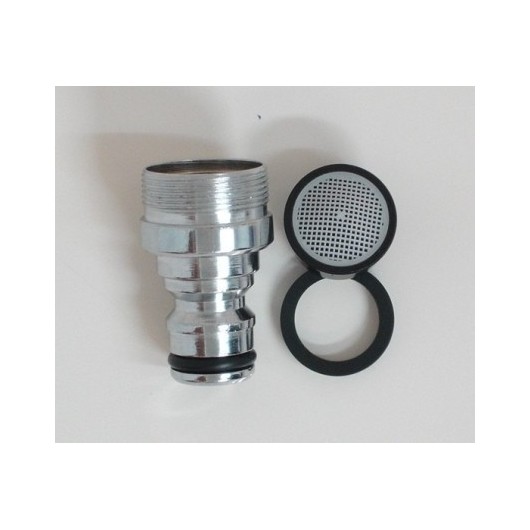 Adaptador Automatico Rosca M-24 Macho Laton Cromado S M