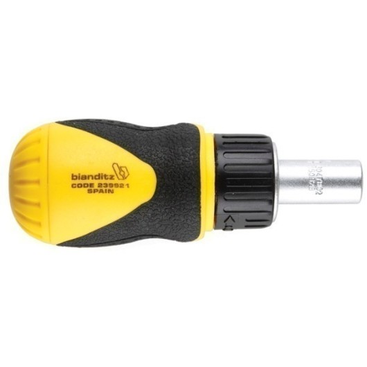 Llave Carraca Reversible 1/4'' 95Mm Mini +6 Puntas Bianditz