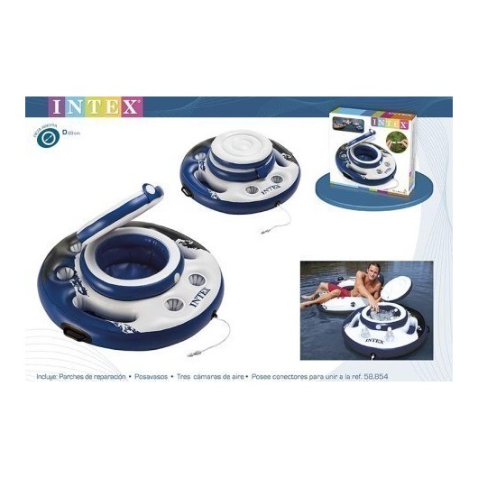 Nevera Piscina Ø89Cm Flotante Intex Con tapa