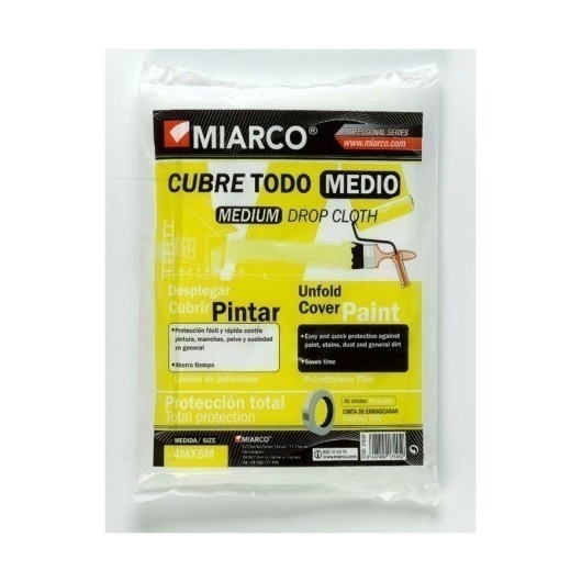 Plastico Protector 4 Mt X 05 Mt Medio Cubretodo Miarco