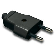 Clavija Electricidad  35X67X16 10A-250V Policarbonato Negro  Famat