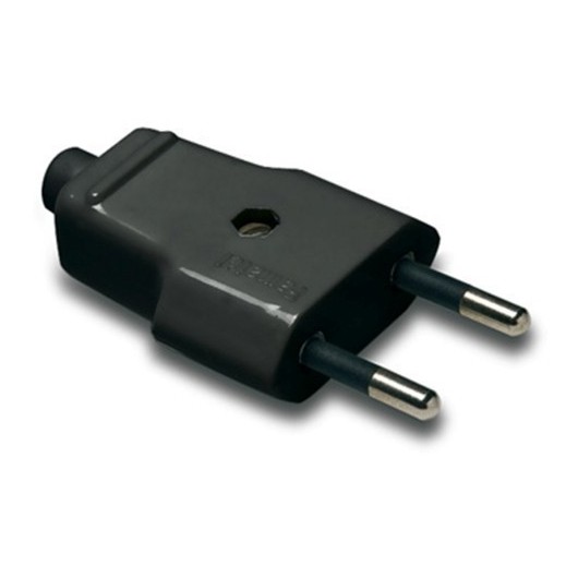 Clavija Electricidad  35X67X16 10A-250V Policarbonato Negro  Famat