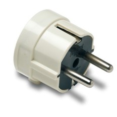 Clavija Electricidad  4,8Mm/38X48X43 16A-250V Policarbonato Blanco Famat