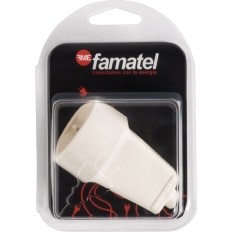 Base Movil Electricidad 100X145X55 Toma tierra 16A-250V Policarbonato Blanco Famat