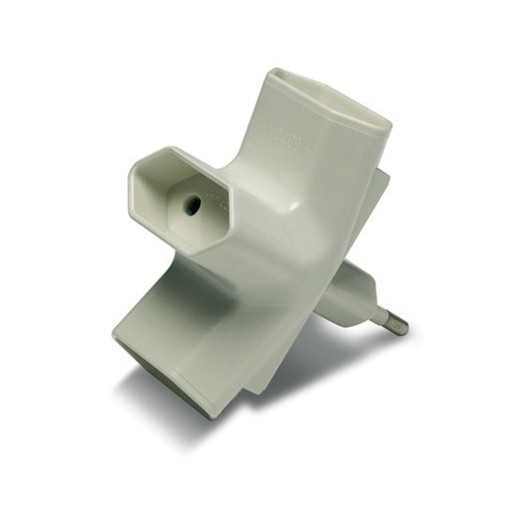 Adaptador Electricidad 40X88X80 10A-250V Triple Policarbonato Blanco Famat