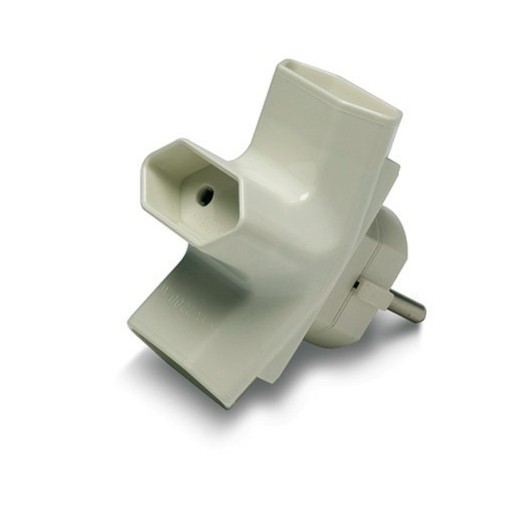 Adaptador Electricidad 40X90X80 10A-250V Triple Policarbonato Blanco Famat