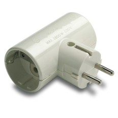 Adaptador Electricidad 79X83X43 Tt 16A-250V Doble Ceramica/Policarbonato Blanco Famat