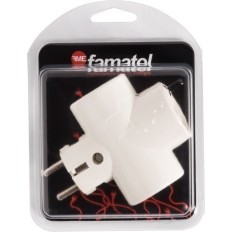 Adaptador Electricidad 120X160X65 Tt 16A-250V Triple Ceramica/Policarbonato Blanco Famat